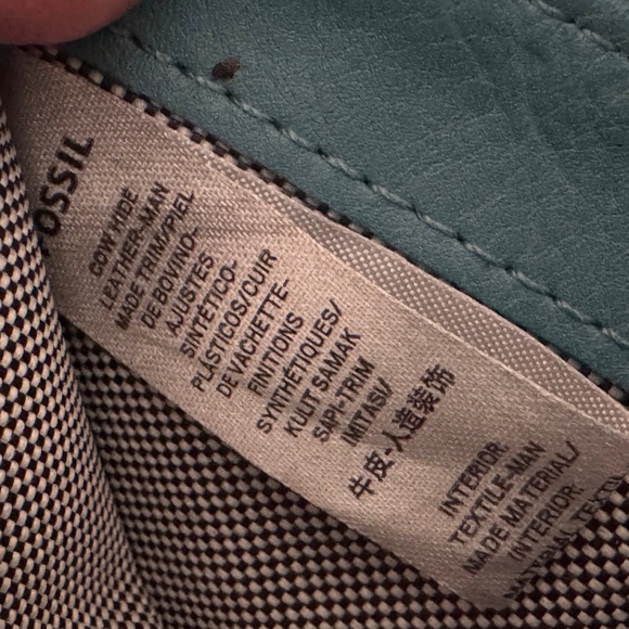 Fossil wristlet leather wallet - Picture 5 of 7